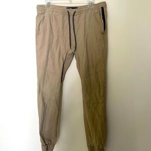 Brooklyn Cloth the jogger men beige casual pants cotton Sz L